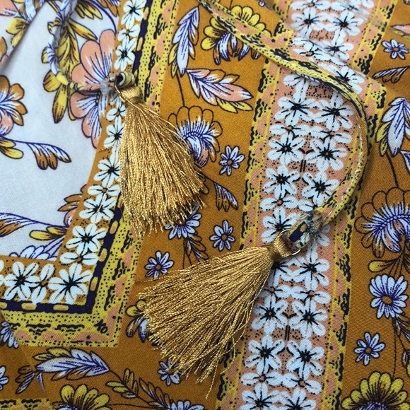 SOLD🥊JAASE Marigold Paisley Jumpsuit Boho Style M - Picture 7 of 10